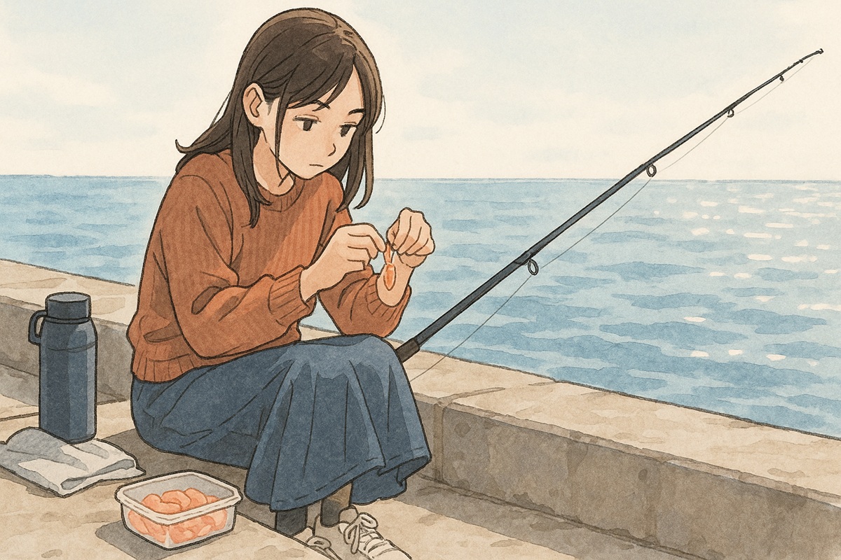 むきえびはカワハギの船釣りでも堤防でも有効