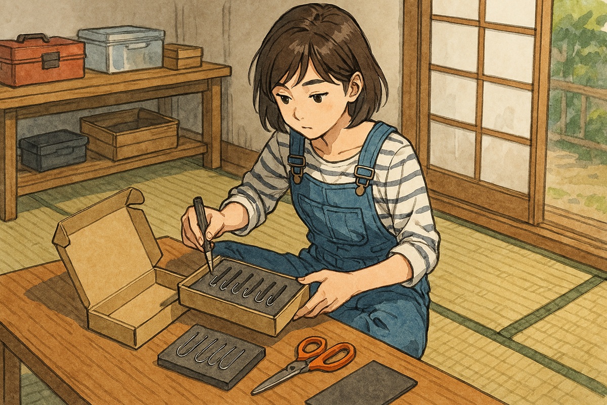 カワハギの針ケースを自作して整理と持運び