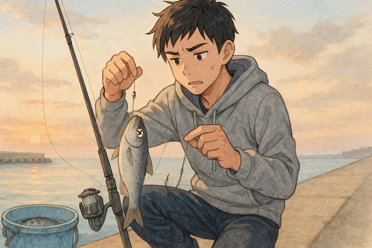 ウグイが弱る泳がせ釣りにおけるNGな付け方