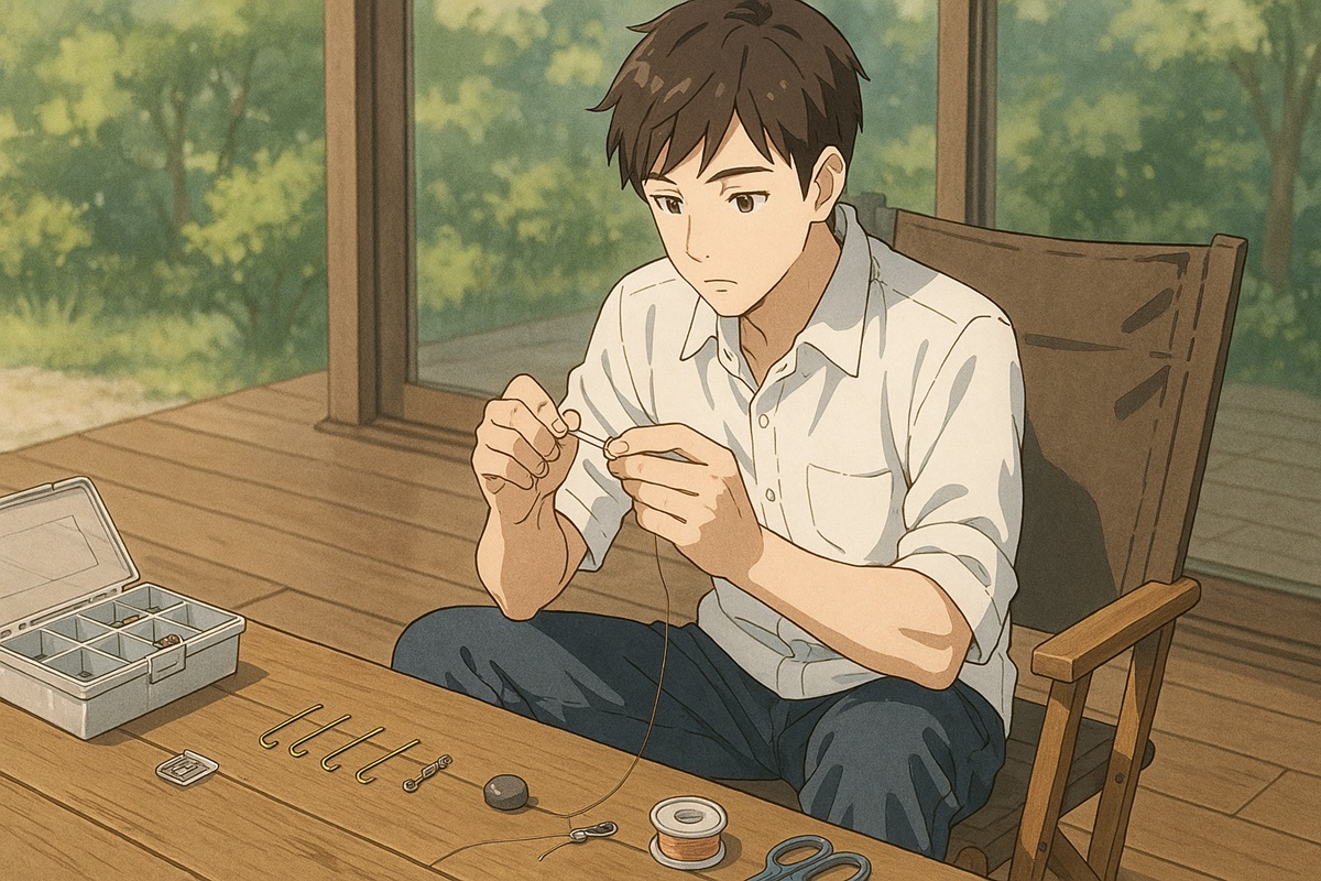 鮎コロガシ仕掛けの作り方の手順