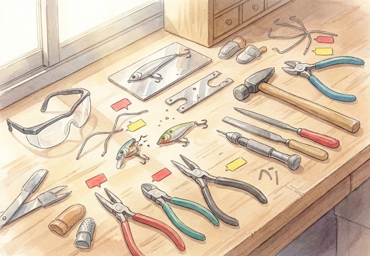 オイカワ用ルアーの自作に必要な工具と加工の注意点