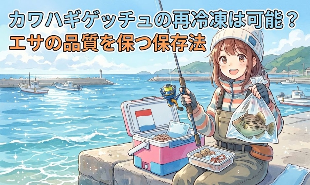 カワハギゲッチュの再冷凍は可能？エサの品質を保つ保存法