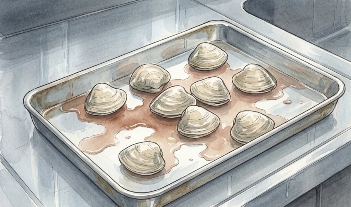 再冷凍したアサリの再度の解凍で発生するドリップと成分流出の罠